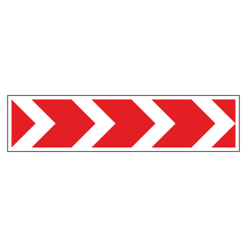 Дорожный знак 1.34.1 «Направление поворота» (большой) (металл 0,8 мм, III типоразмер: 700х3150 мм, С/О пленка: тип Б высокоинтенсивная)
